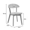Canon chair pakoworld rubberwood in natural color with grey beige fabric 43x52x83.5cm