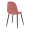 Dining chair Bella pakoworld rotten apple velvet and black color metal leg 43.5x52x89cm
