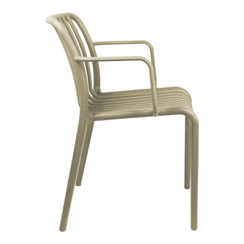 Armchair Zoi pakoworld pp in cappuccino 54x57.5x79cm