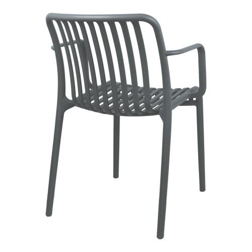 Armchair Zoi pakoworld pp in anthracite 54x57.5x79cm