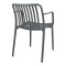 Armchair Zoi pakoworld pp in anthracite 54x57.5x79cm