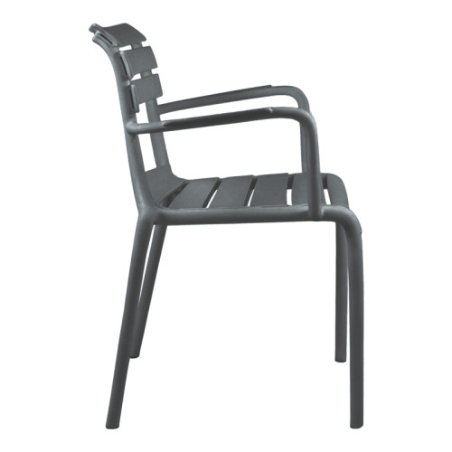 Stackable armchair Almea pakoworld pp anthracite 58x56x82cm
