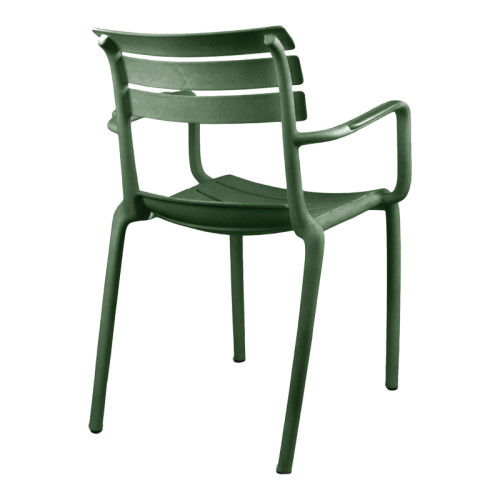 Stackable armchair Almea pakoworld pp olive green 58x56x82cm