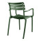 Stackable armchair Almea pakoworld pp olive green 58x56x82cm