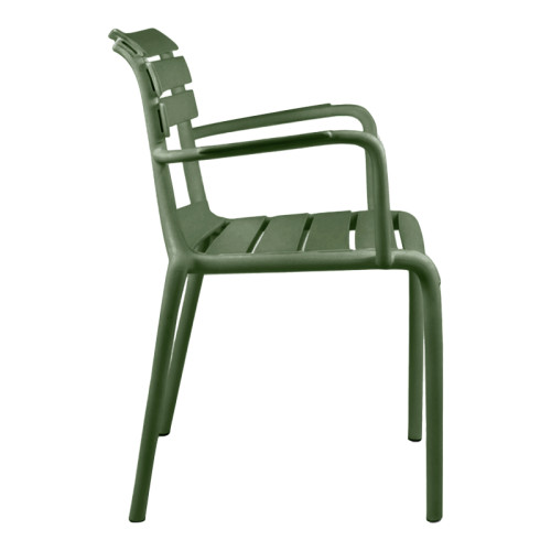 Stackable armchair Almea pakoworld pp olive green 58x56x82cm