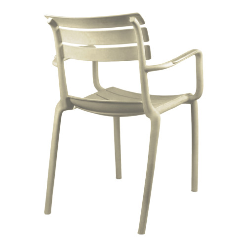 Stackable armchair Almea pakoworld pp cappuccino 58x56x82cm