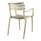 Stackable armchair Almea pakoworld pp cappuccino 58x56x82cm