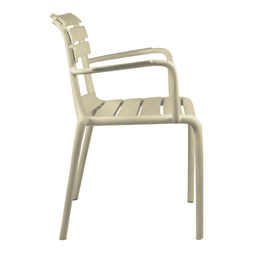 Stackable armchair Almea pakoworld pp cappuccino 58x56x82cm
