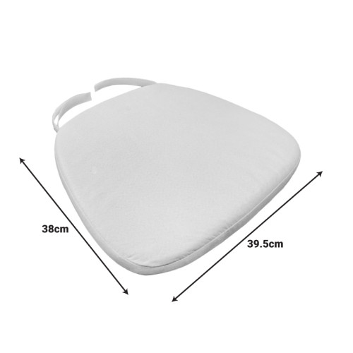 Tiffany I pakoworld waterprouf cushion fabric in white shade 39.5x38x2.5cm
