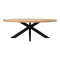 Dining table Jenma pakoworld solid mango wood in natural color-black metal leg 200x100x76cm