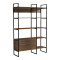 Rhombo bookcase pakoworld walnut-black 120x35x180cm