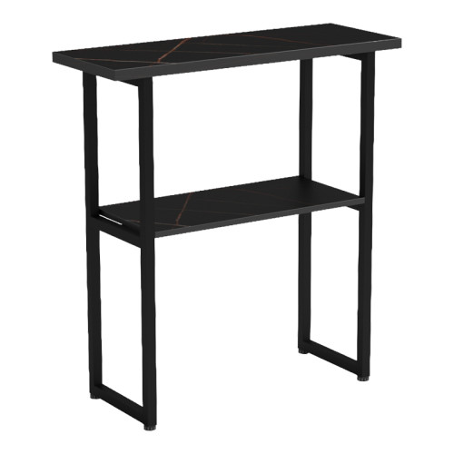 Console Solain pakoworld black marble effect-black metal 79x29x85cm