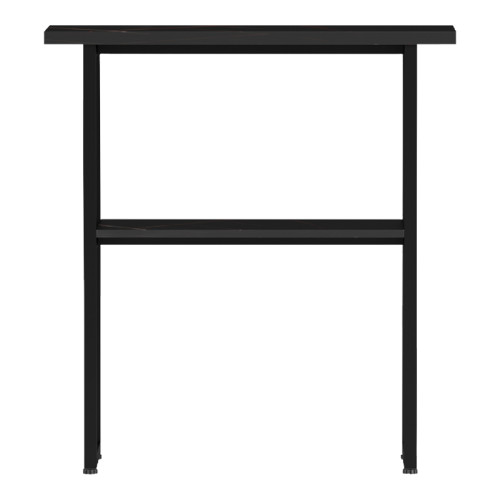 Console Solain pakoworld black marble effect-black metal 79x29x85cm