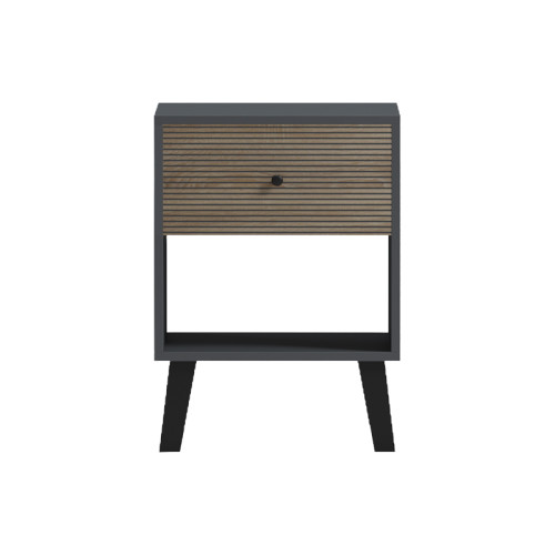 Tuscany bedside table pakoworld sonoma-anthracite 40x40x55cm