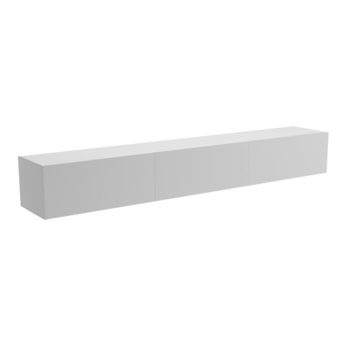 Wall-mounted TV cabinet with led Rival pakoworld white 210x35x30cm