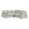 Corner sofa bed Lounivo pakoworld beige fabric 215x215x84cm