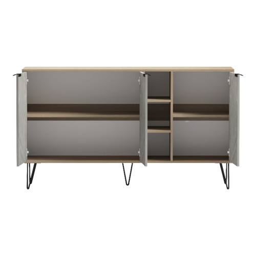 Balain buffet pakoworld sonoma-gray beige marble look 142x35.5x83cm