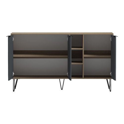 Balain buffet pakoworld sonoma-anthracite 142x35.5x83cm