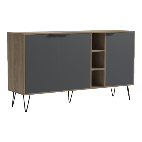Balain buffet pakoworld sonoma-anthracite 142x35.5x83cm