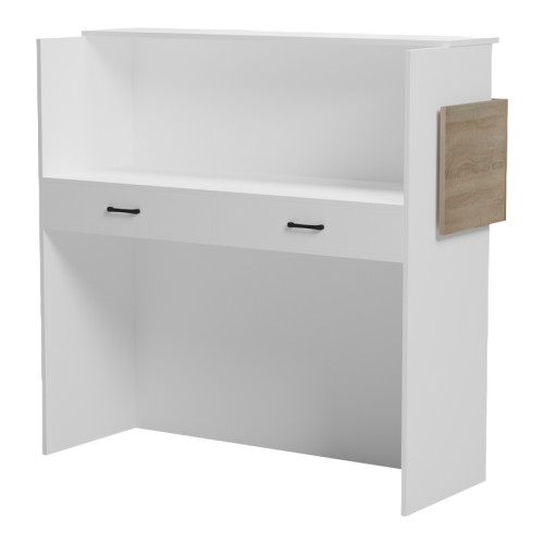 Optima pakoworld reception desk with LED white -sonoma 110x40x110cm