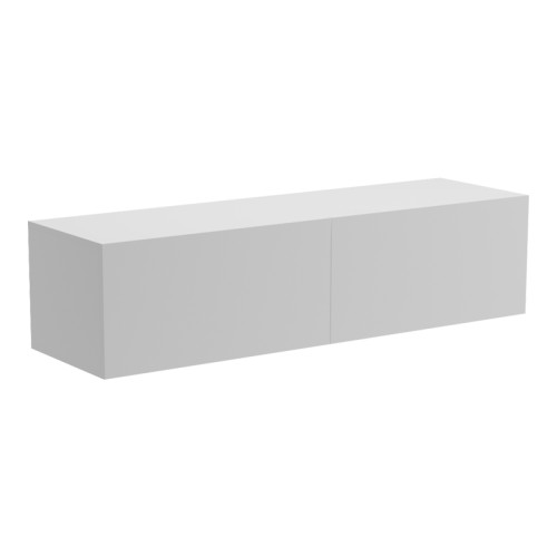 Wall-mounted TV cabinet with led Rival pakoworld white 120x35x30cm
