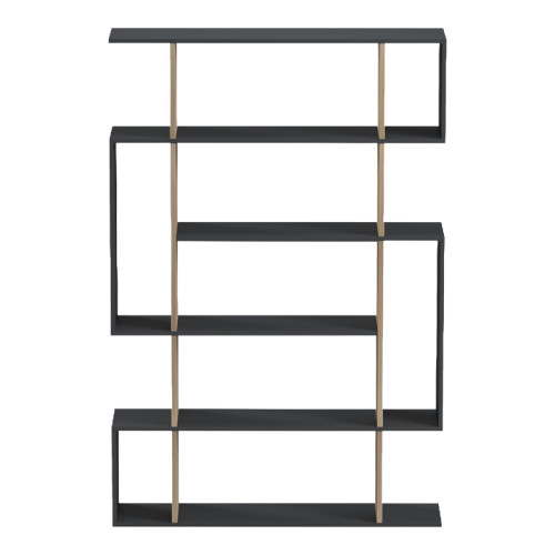Mito pakoworld anthracite-sonoma bookcase 108.5x25x161cm