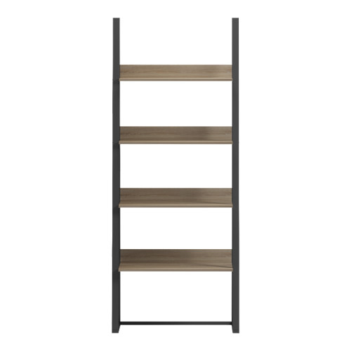 Alfa pakoworld sonoma bookcase-shelf-black metal 75x36x185cm