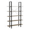 Bookcase-Shelf Loftie pakoworld sonoma-black metal 126x28x165cm