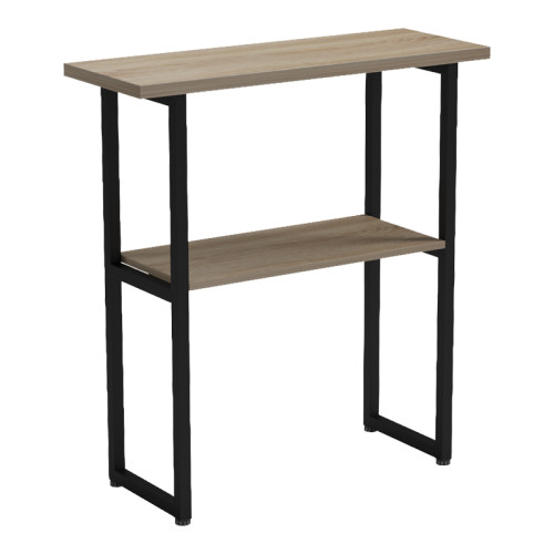 Solain console pakoworld sonoma-black metal 79x29x85cm