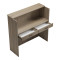 Optima pakoworld reception desk with LED sonoma-white marlbew look 110x40x110cm