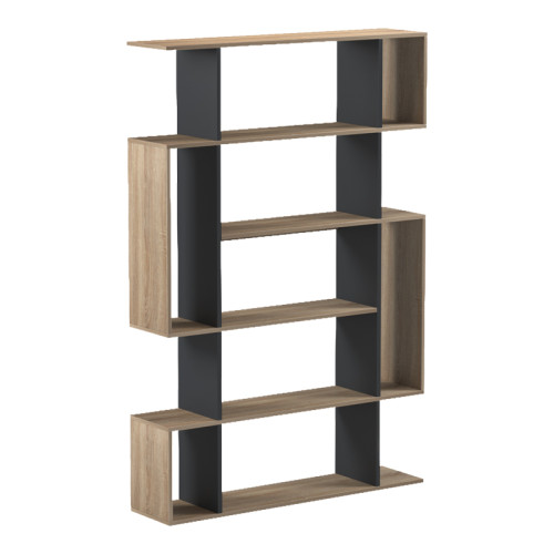 Mito pakoworld sonoma-anthracite bookcase 108.5x25x161cm