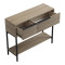 Nordic pakoworld console in sonoma-black shade 90x29.5x76cm
