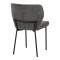 Mavier chair pakoworld anthracite fabric-black metal legs 48x61.5x82cm