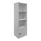 Lenobia pakoworld column bookcase with cabinet white 30.5x24x95cm