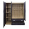 Three-leaf wardrobe with 2 drawers Alvia pakoworld sonoma-anthracite 150x51x180cm