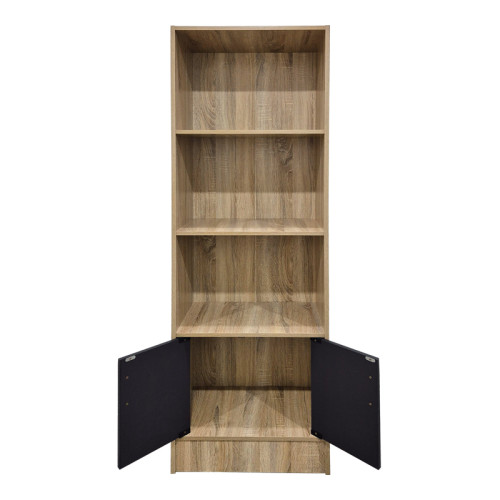 Tekaro pakoworld bookcase sonoma-anthracite 57x33x180cm