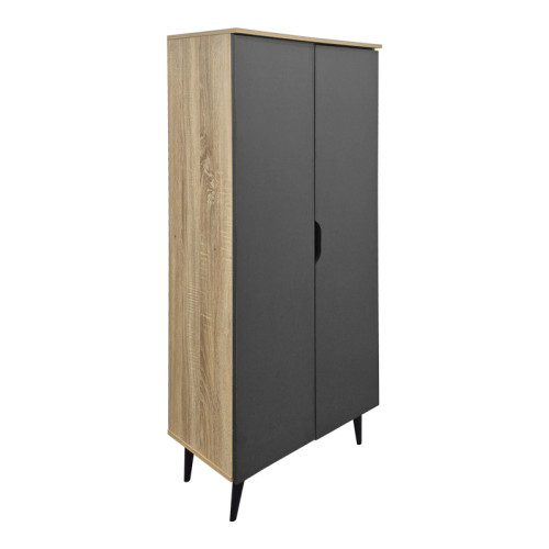 Oufelia pakoworld shoe cabinet sonoma-anthracite 60x32.5x134.5cm