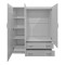 Three-leaf wardrobe with 2 drawers Alvia pakoworld white 150x51x180cm