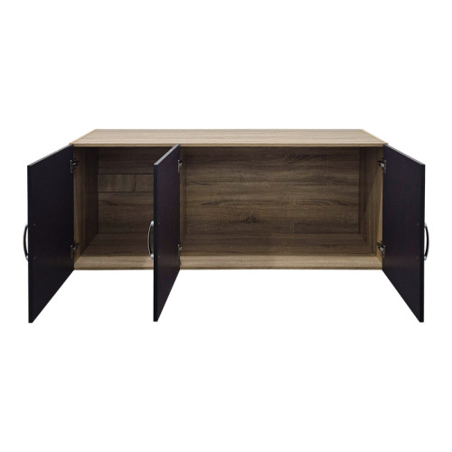 Alvia pakoworld sonoma-anthracite three-leaf wardrobe 150x51x60cm