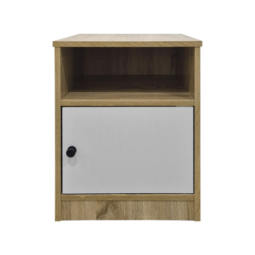 Lenea pakoworld bedside table sonoma-white 40x40x50cm