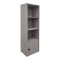 Lenobia pakoworld column bookcase with cabinet light grey 30.5x24x95cm
