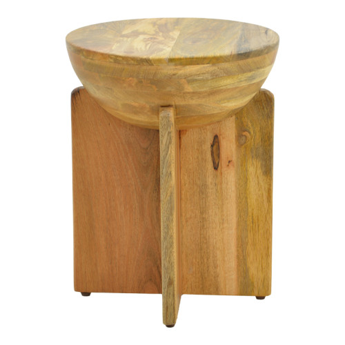 Side table Jenby pakoworld solid mango wood in natural color D40x50cm