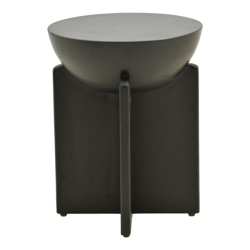 Side table Jenby pakoworld solid mango wood black D40x50cm