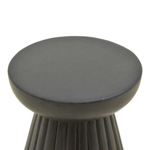 Side table Nemira pakoworld solid mango wood black D30x35cm
