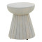 Side table Nemira pakoworld solid mango wood white D30x35cm