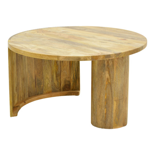 Coffee table Orban pakoworld solid mango wood in natural color D80x45cm