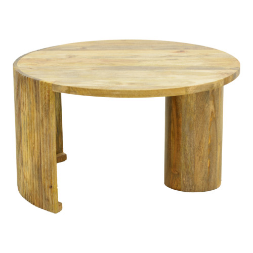 Coffee table Orban pakoworld solid mango wood in natural color D80x45cm