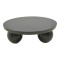 Coffee table Fedena pakoworld solid mango wood black D90x30cm