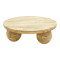 Coffee table Fedena pakoworld solid mango wood in natural color D90x30cm