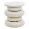 Side table Circena pakoworld solid mango wood white D40x45cm